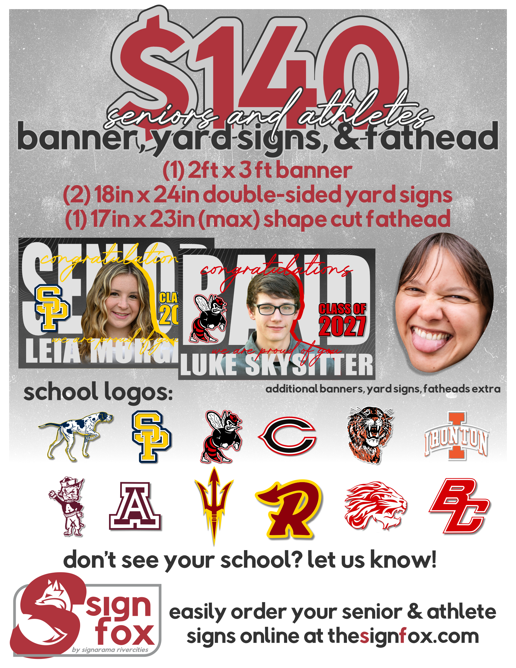 Celebrate Your Senior or Athlete with Custom Signs from Signarama Rivercities