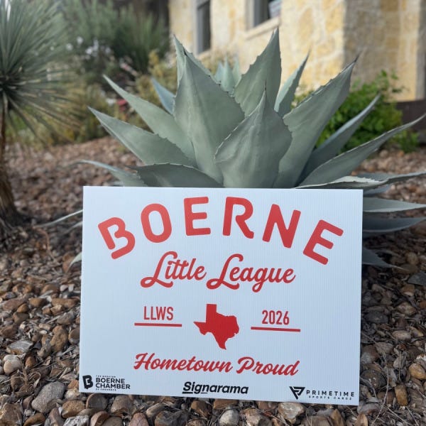 Boerne Little League_Yard Sign