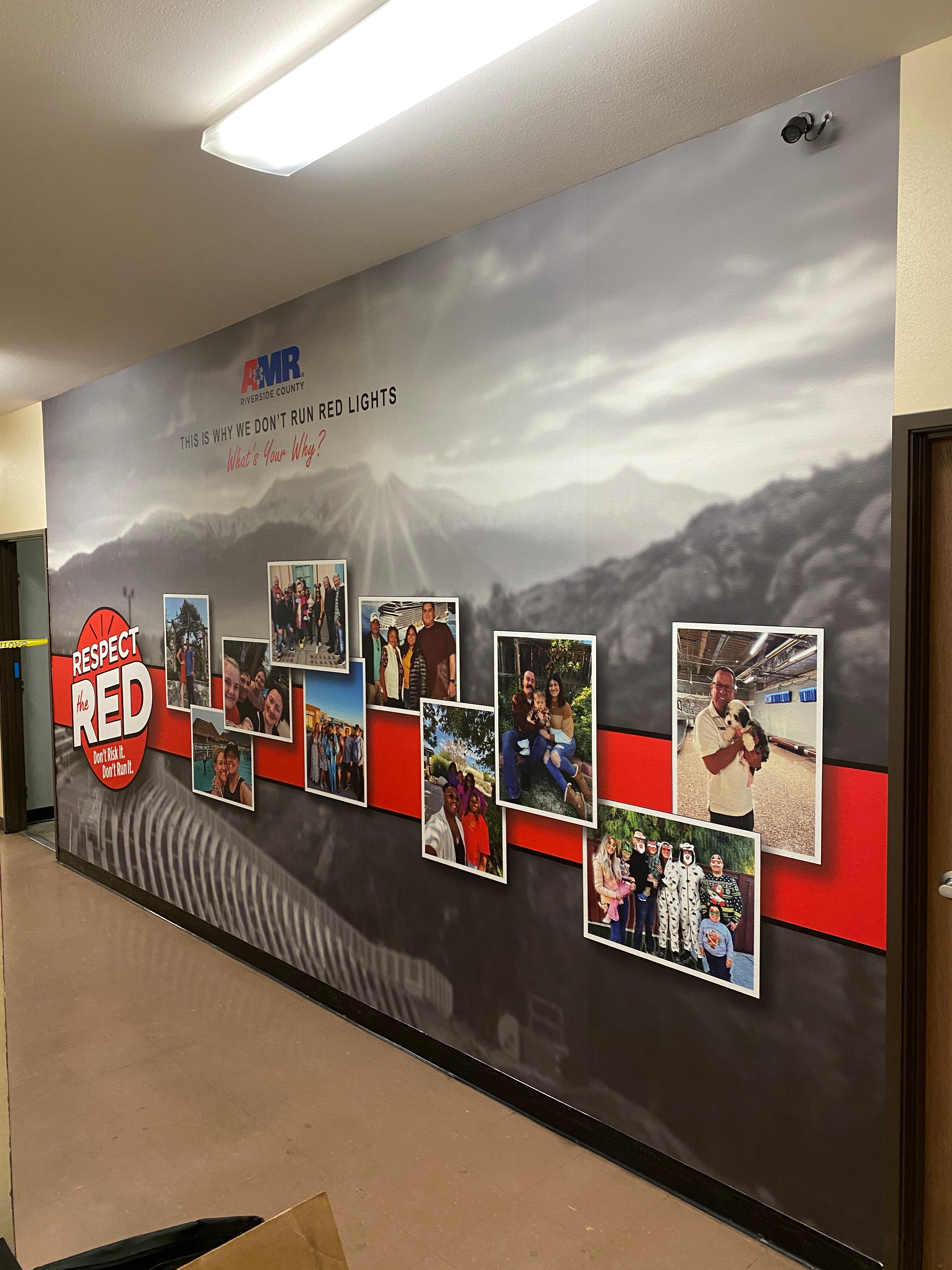 AMR “Respect the Red” Wall Wrap in Hemet, CA