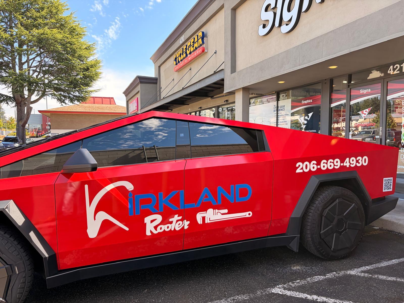 Reflective Vehicle graphics for Kirkland Rooter @ Kirkland, WA