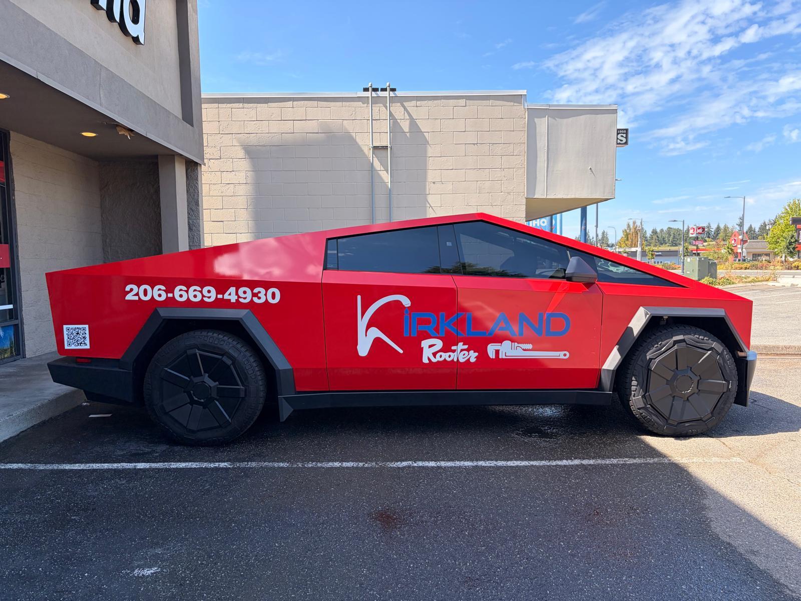 Reflective Vehicle graphics for Kirkland Rooter @ Kirkland, WA