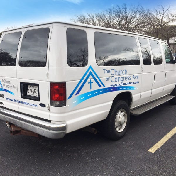 Signarama-Austin car wrap Church copy