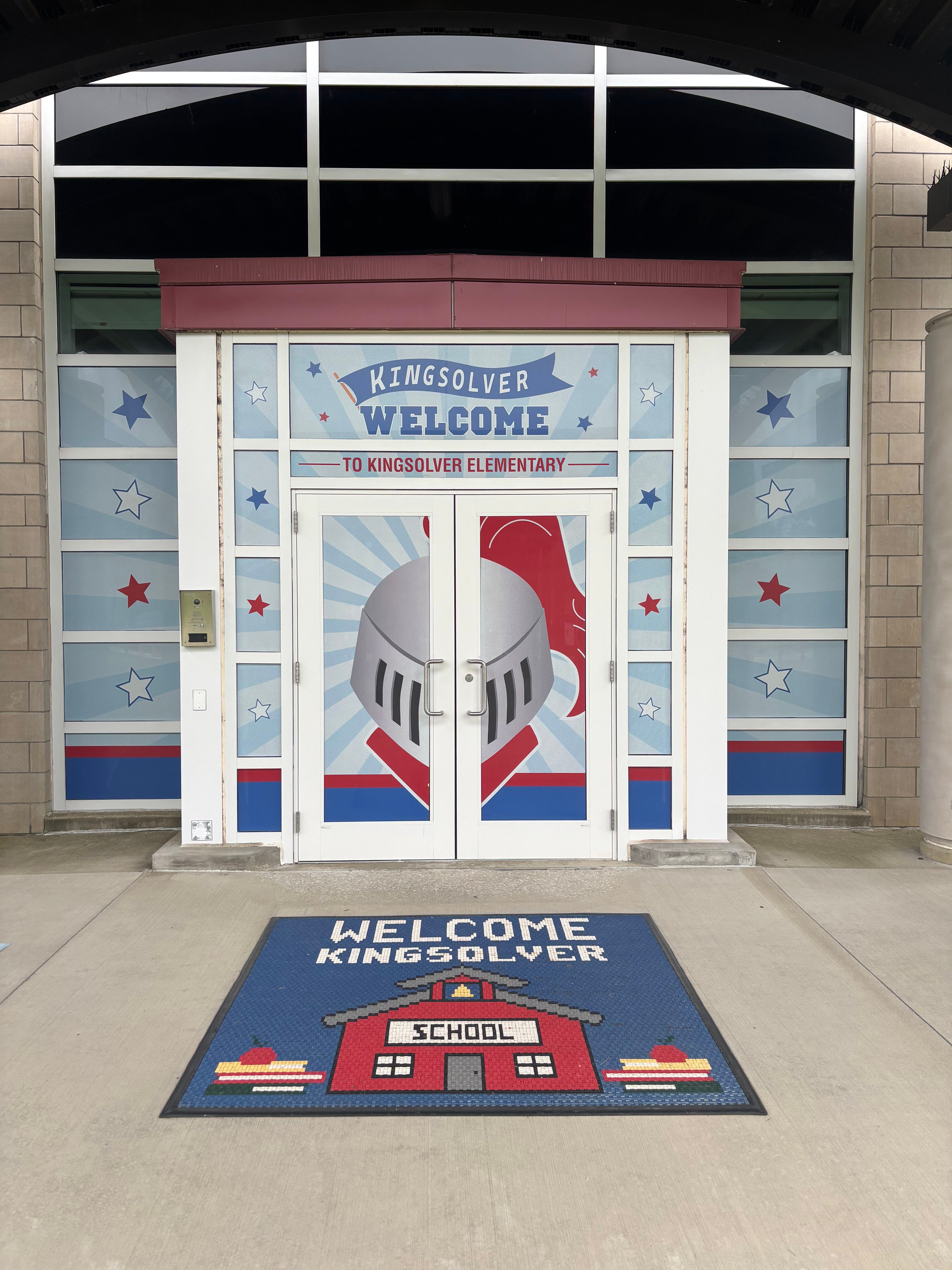 Custom School Window Graphics & Window Perf | Kingsolver Elementary Fort Knox KY