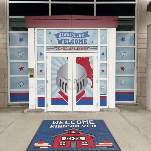 Custom School Window Graphics & Window Perf | Kingsolver Elementary Fort Knox KY