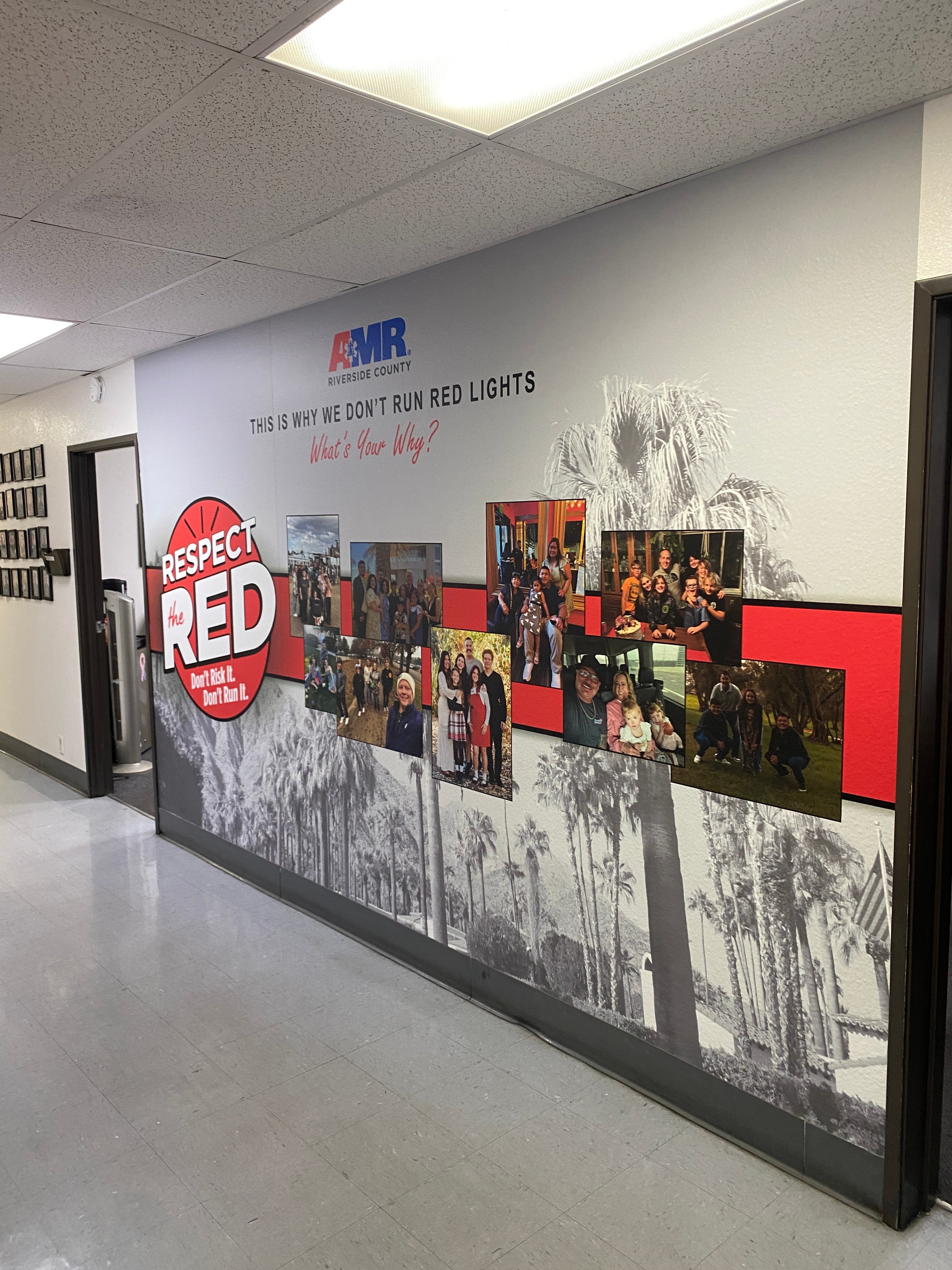 AMR “Respect the Red” Wall Wraps Across Four Southern California Locations