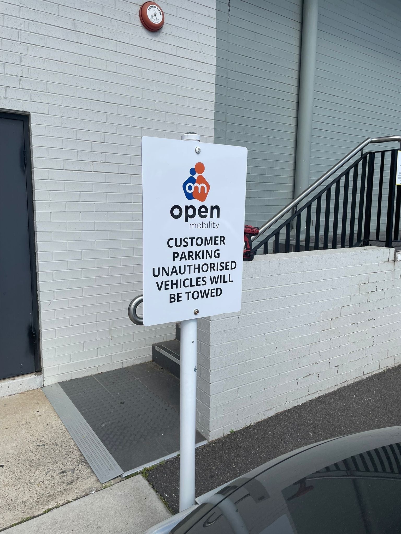 Car park sign for Open Mobility