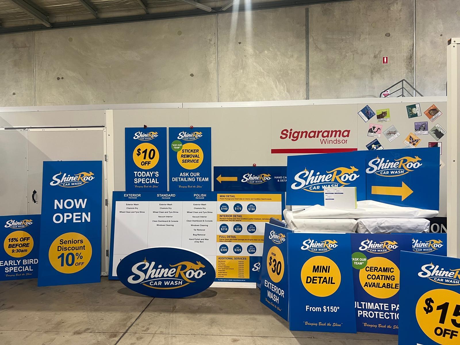 Full Signage Fit-Out for Shineroo Carwash Bathurst