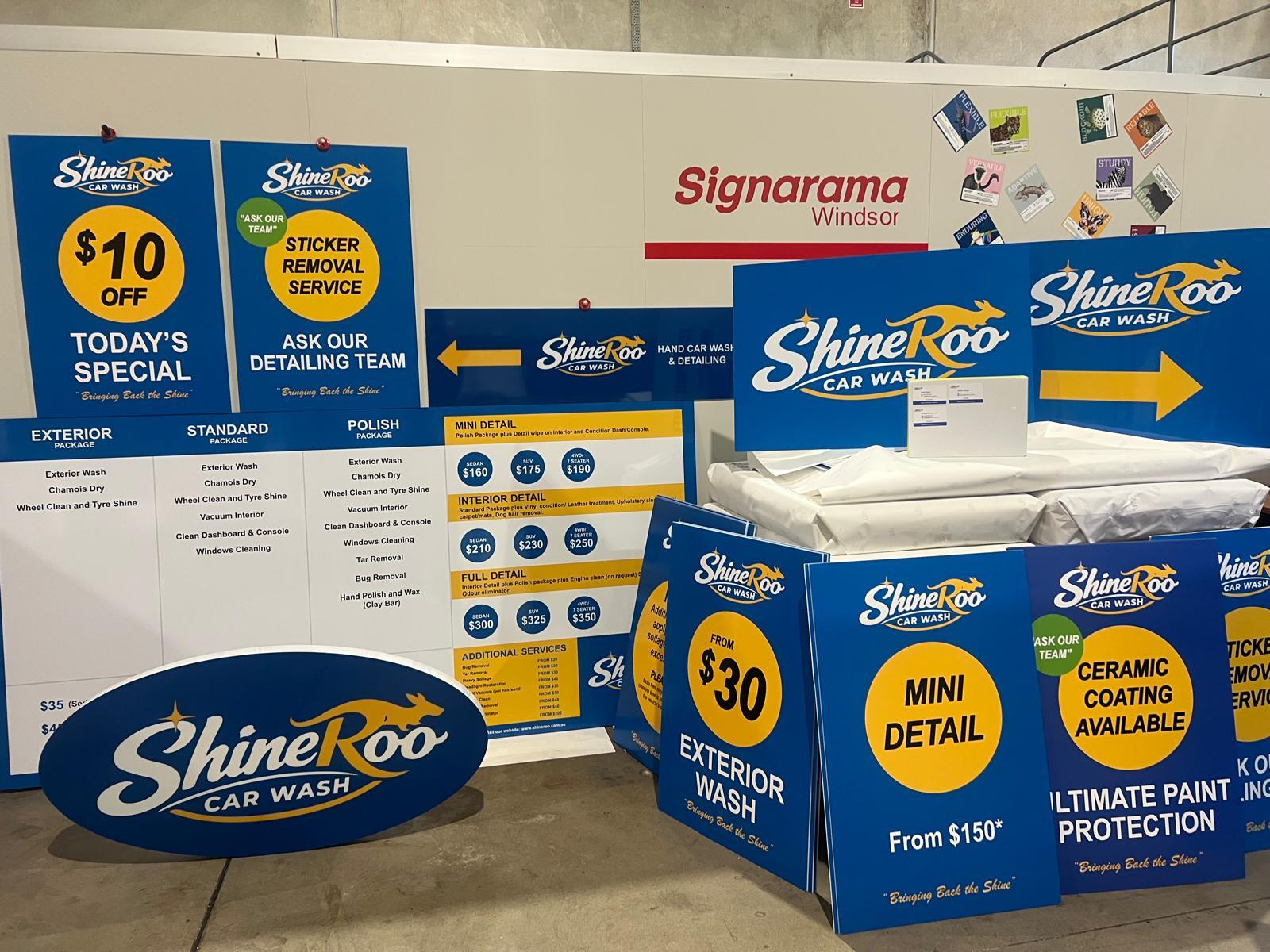 Full Signage Fit-Out for Shineroo Carwash Bathurst