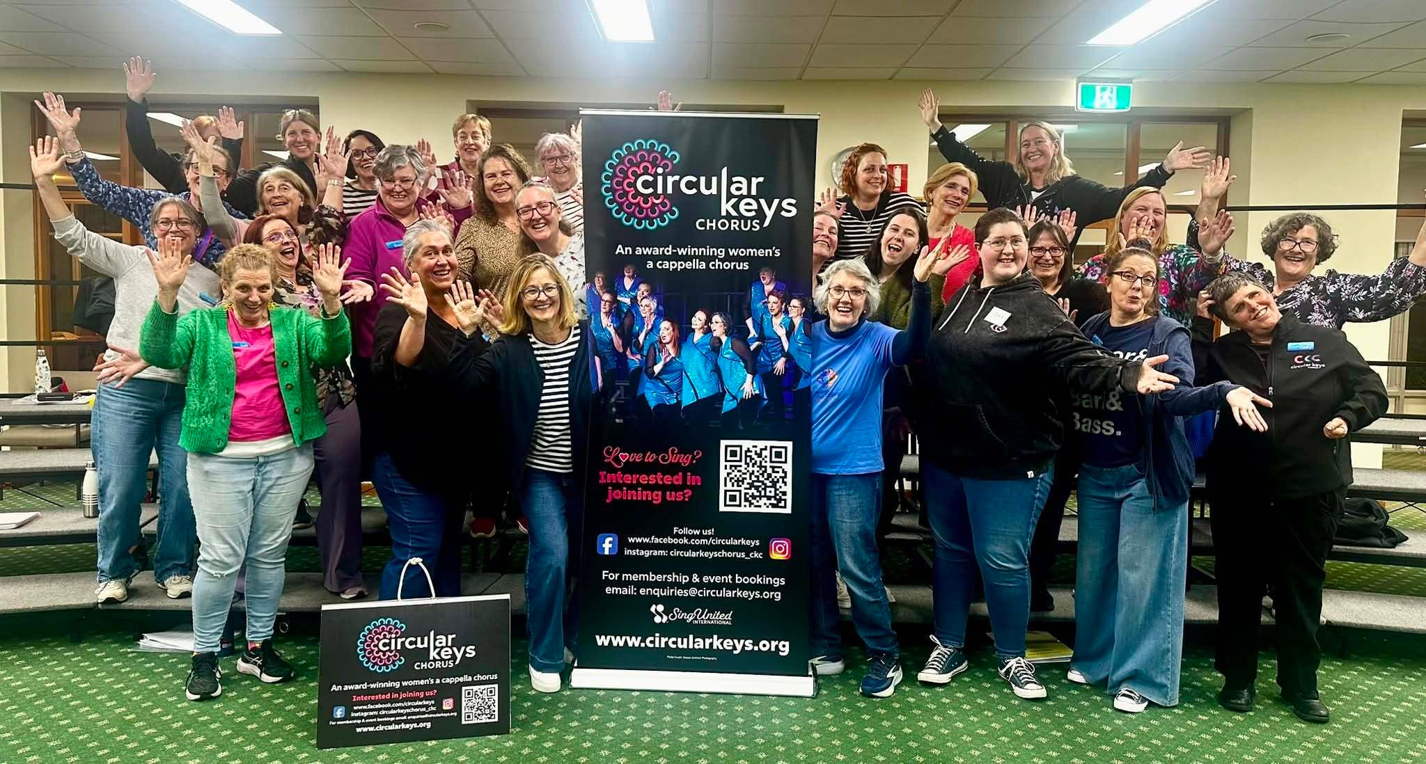 Pull Up Banner & A-Frame for Circular Keys Chorus