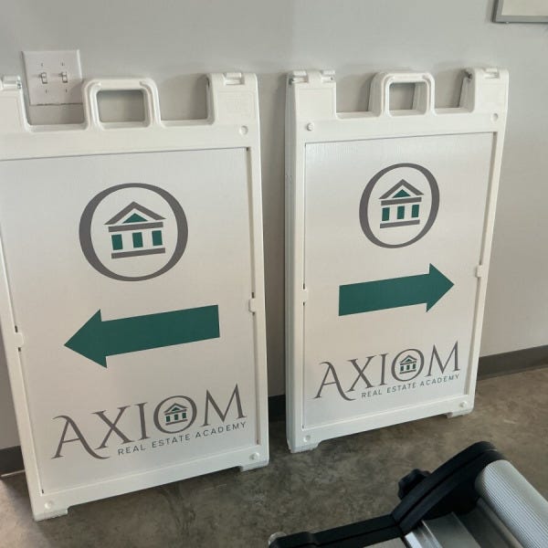 axion real estate A frame Signs