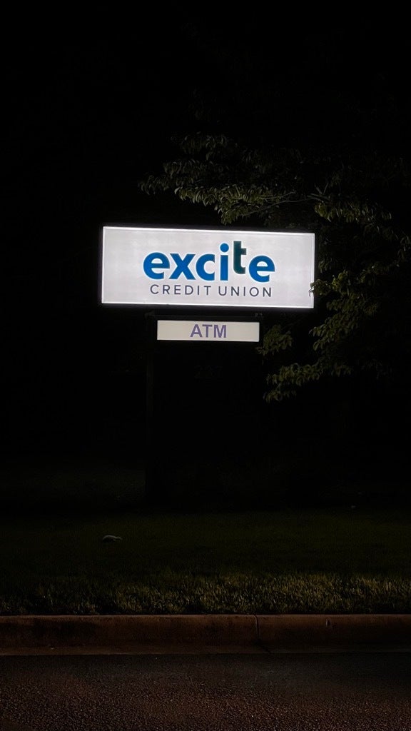 Excite Credit Union - Embossed Illuminated Pylon Sign