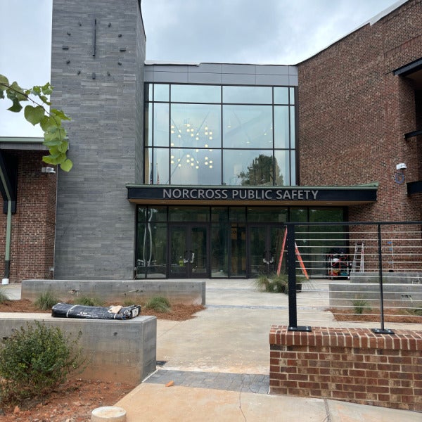 Norcross Public Safety Building Custom Clock & Building Signage