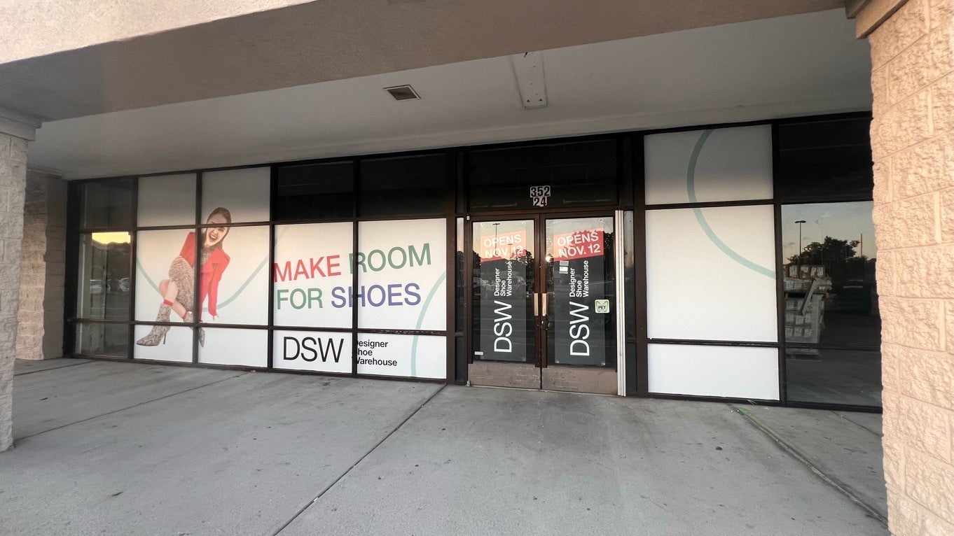 DSW Soon to Open - Store Front Window Graphics
