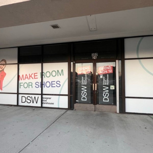 DSW Soon to Open - Store Front Window Graphics