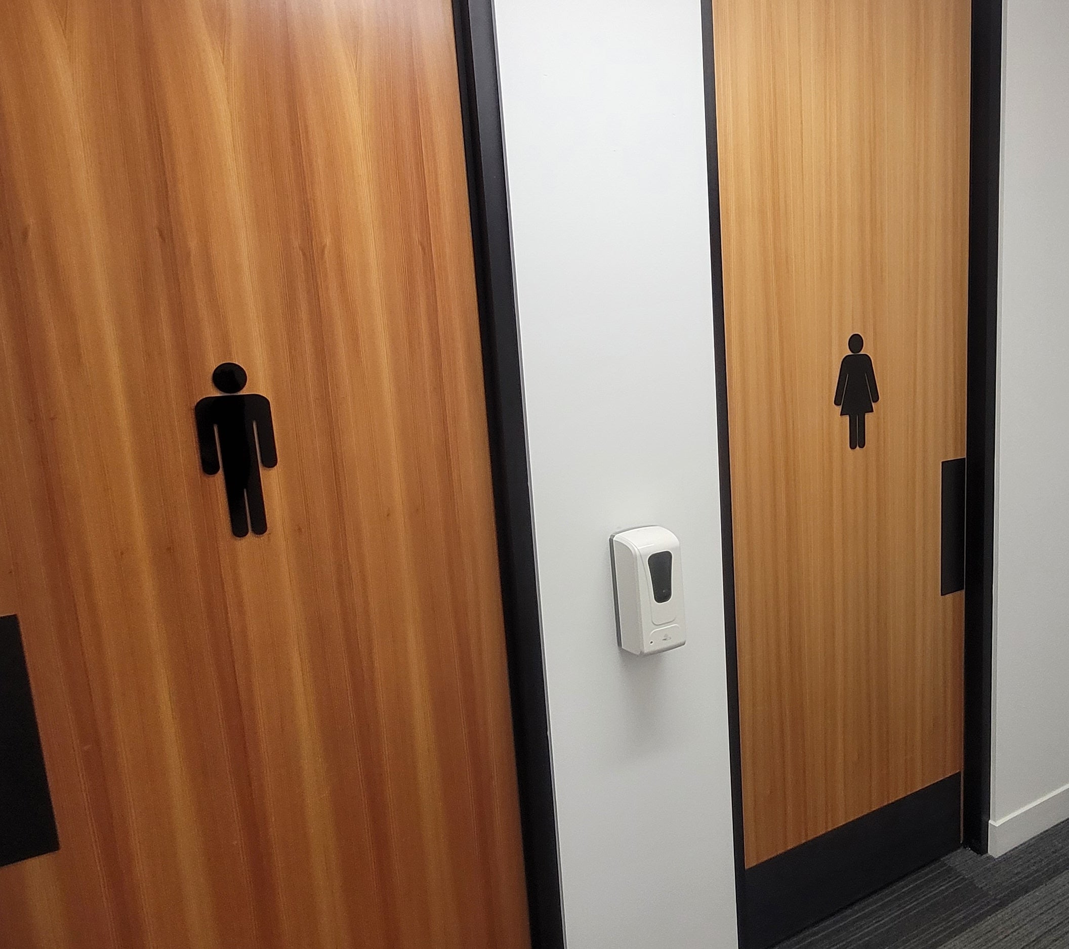 Acrylic Washroom Wayfinding Signs for Colliers in Edmonton, AB