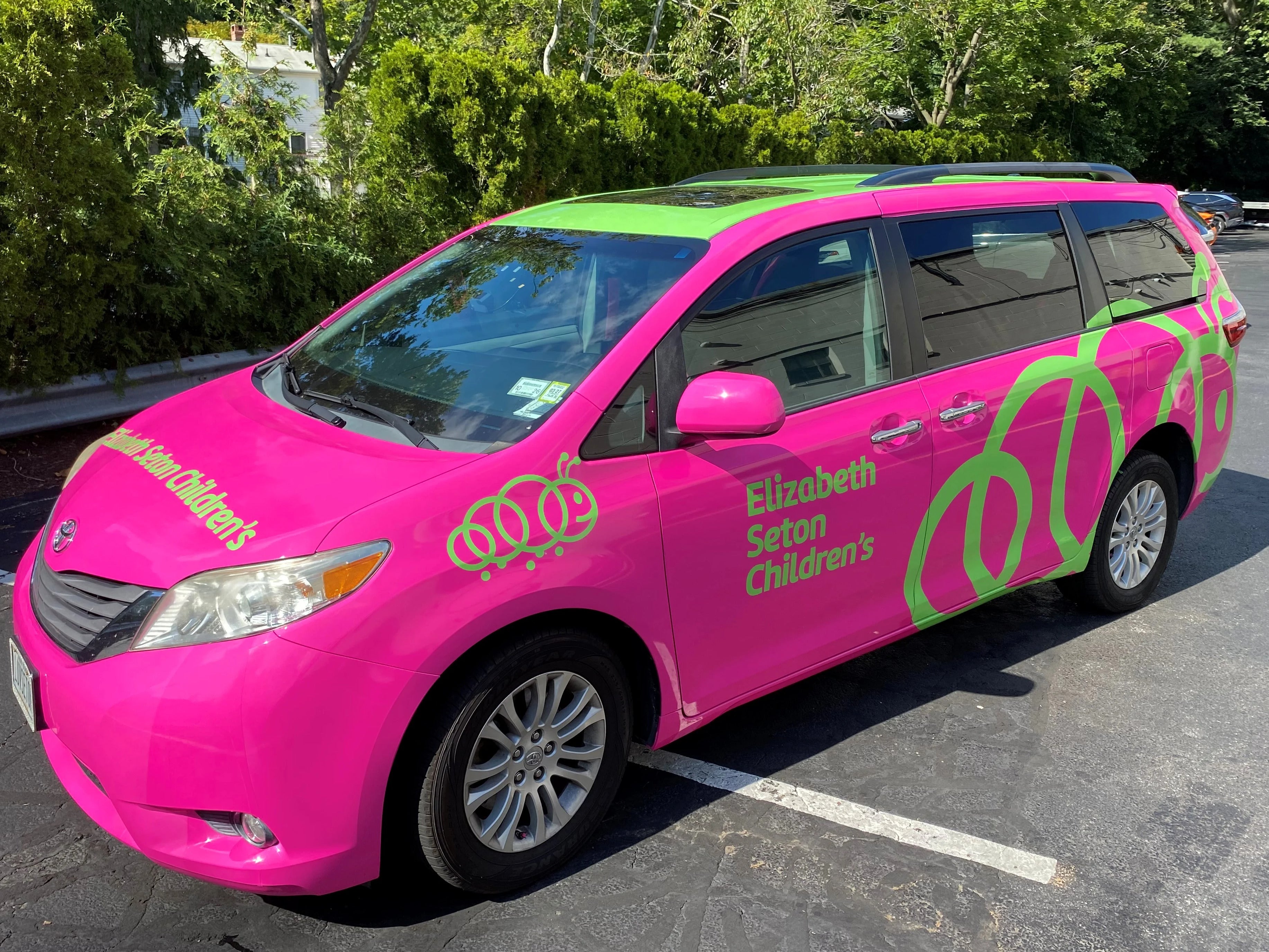 Custom Pink Vehicle Graphics for Elizabeth Seton in Yonkers, NY