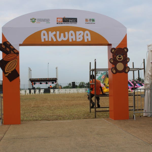 Signalétique Arche d'entrée – habillage personnalisé vynil Imprimé -JNCC 2026 - Signarama Côte d'Ivoire -Cocody Abidjan