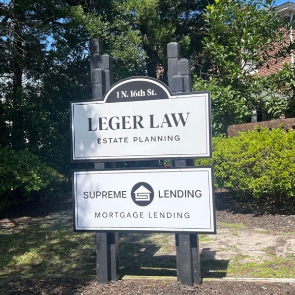 Supreme Lending - Post and Panel Sign, PVC Hanging Sign and Door Decal