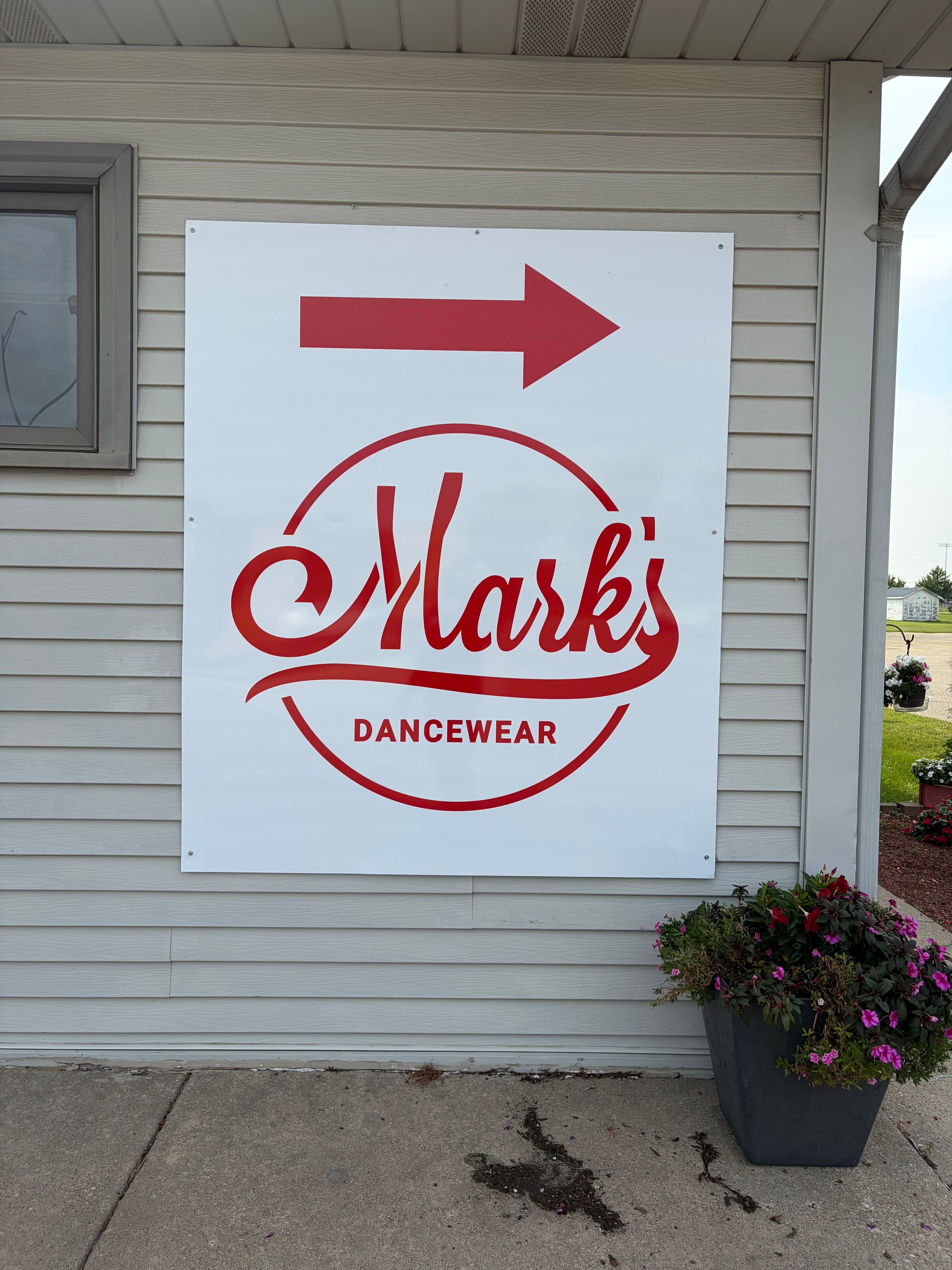 Updated Signage for Mark’s Dancewear in Johnston, Iowa