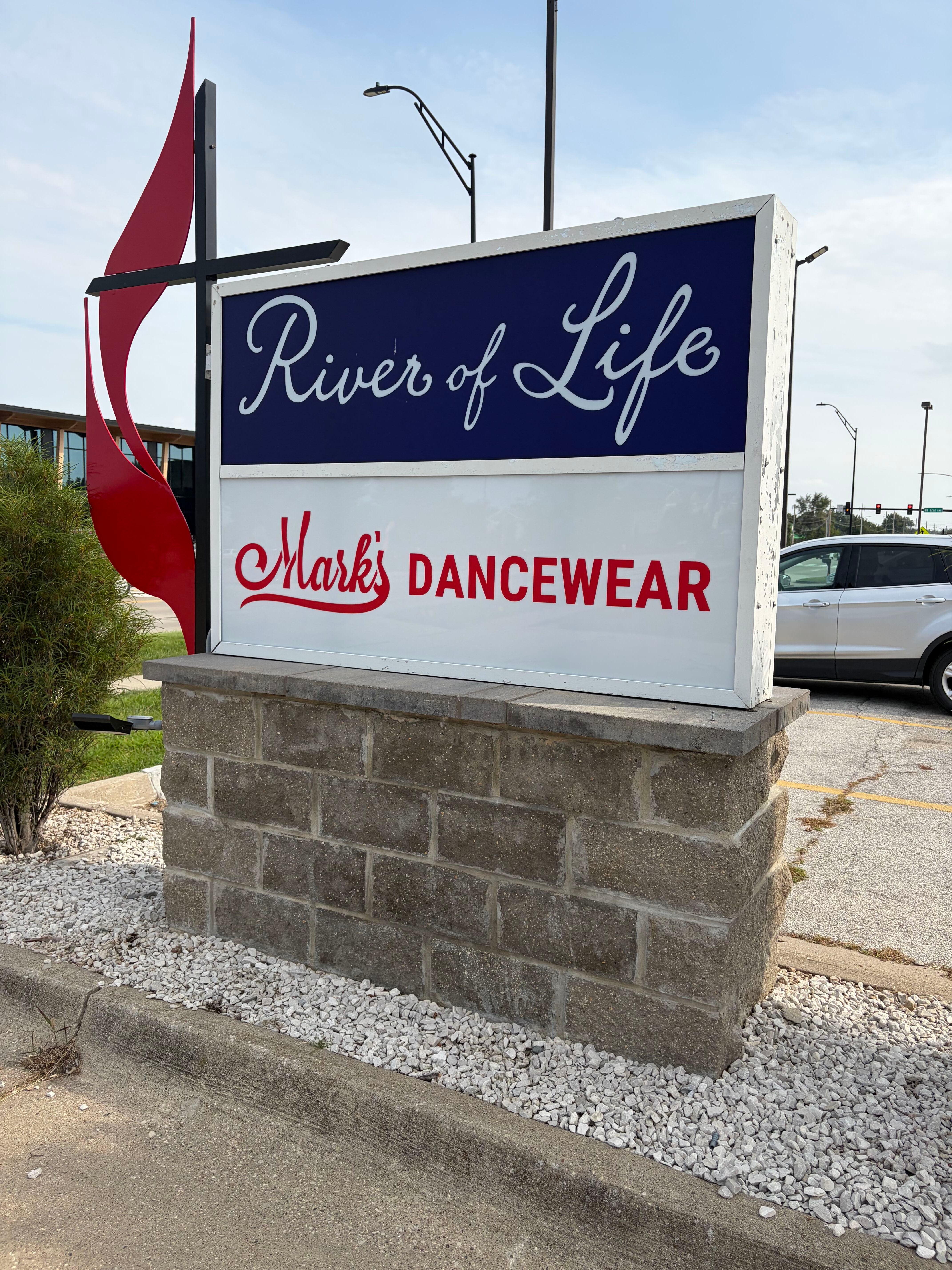 Updated Signage for Mark’s Dancewear in Johnston, Iowa