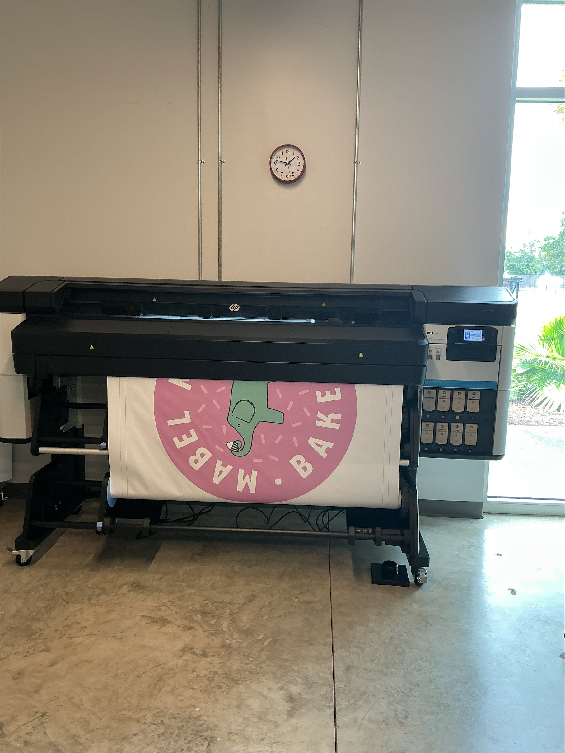 Custom Sign-4 x 8 Banner custom to accommodate two adjacent businesses