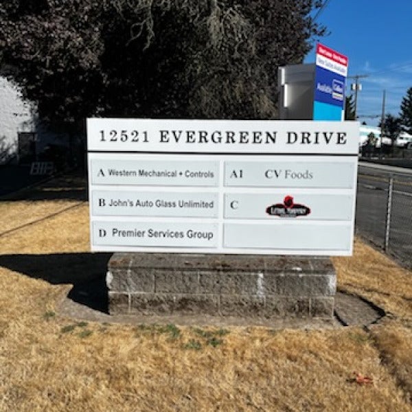 Updating tenant signage for Mukilteo Barker Real Estate, Mukilteo, WA