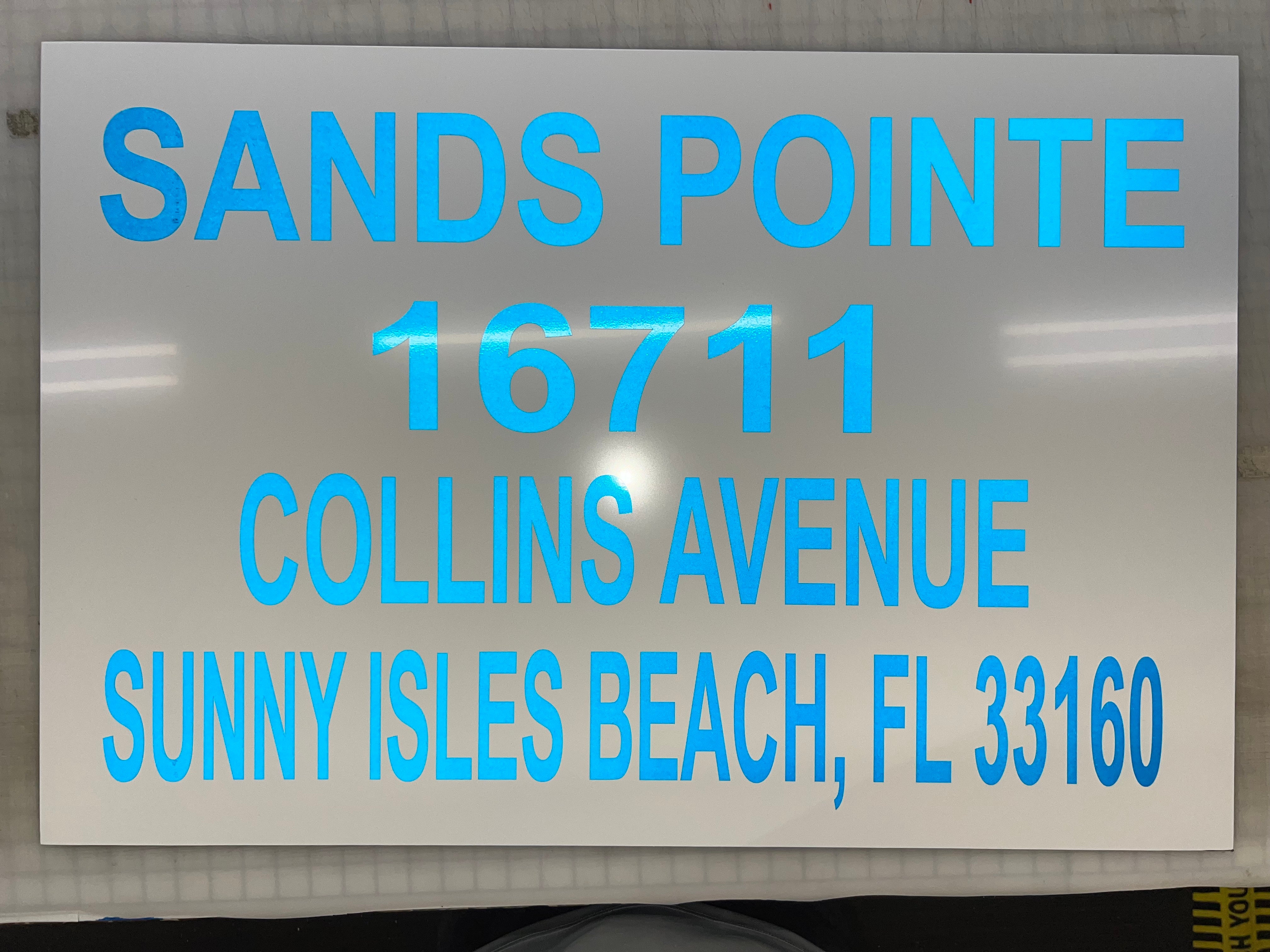 Custom High-Visibility Reflective Signage for Oceania 1 & Sands Pointe
