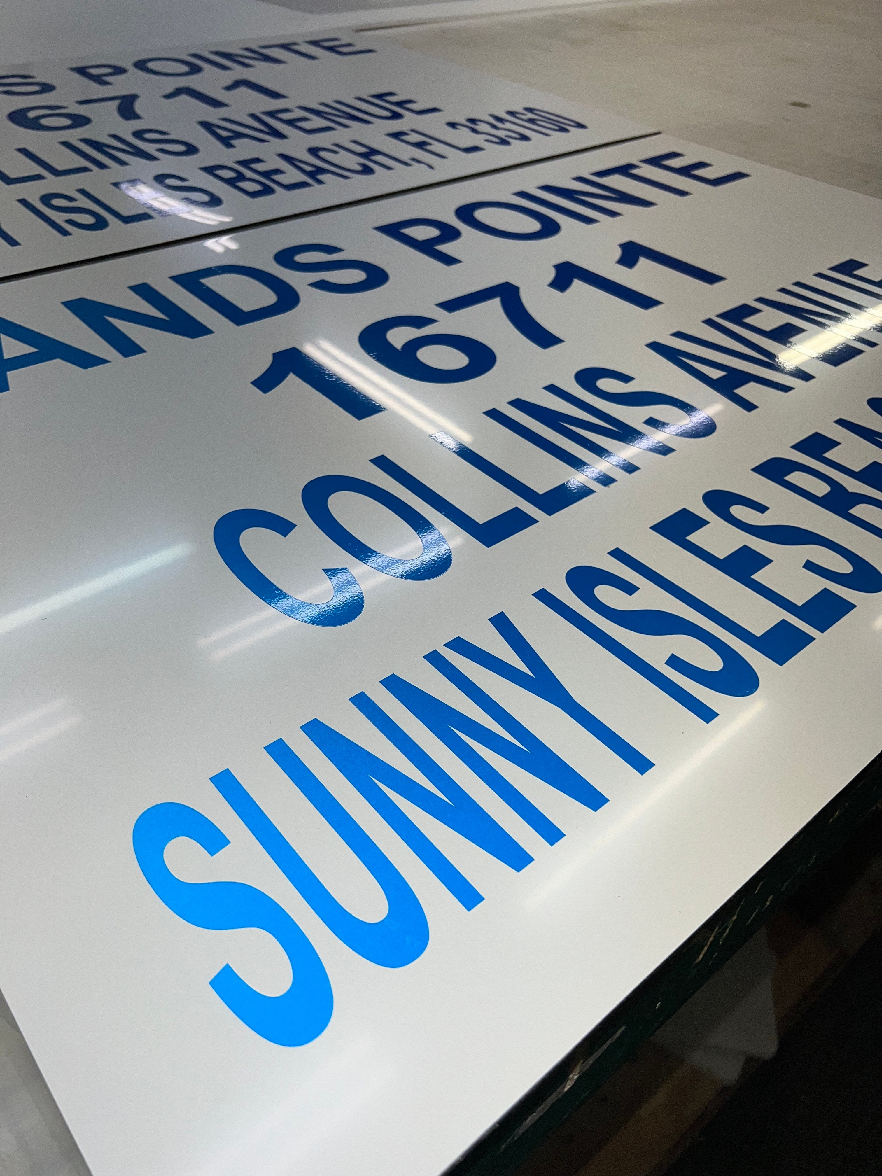 Custom High-Visibility Reflective Signage for Oceania 1 & Sands Pointe