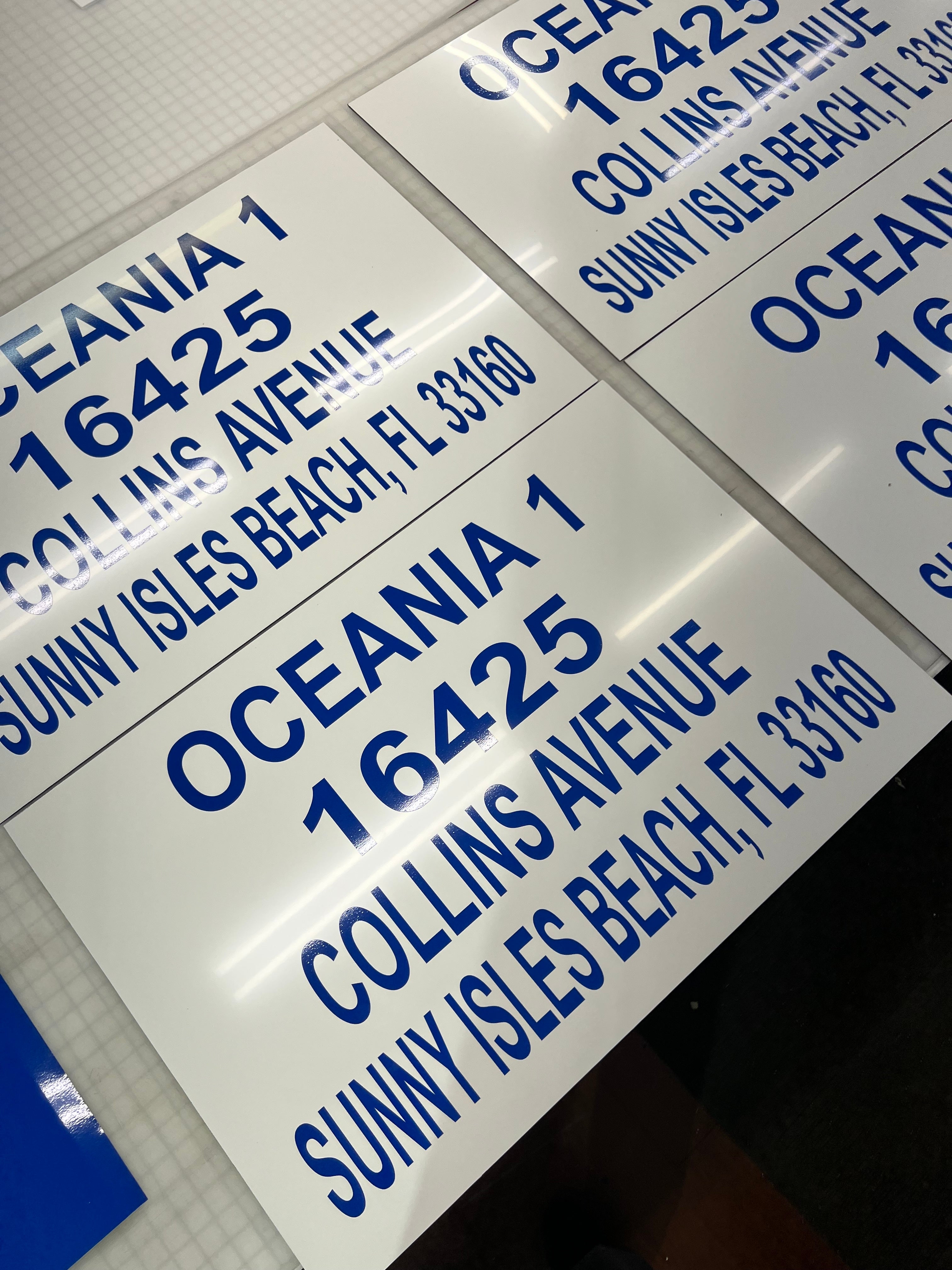 Custom High-Visibility Reflective Signage for Oceania 1 & Sands Pointe