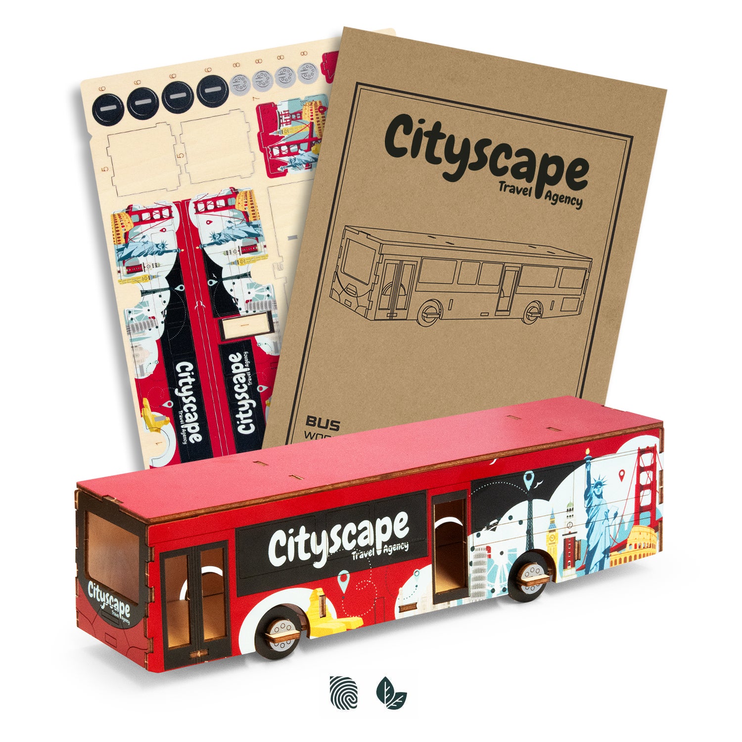 BRANDCRAFT Bus Wooden Model