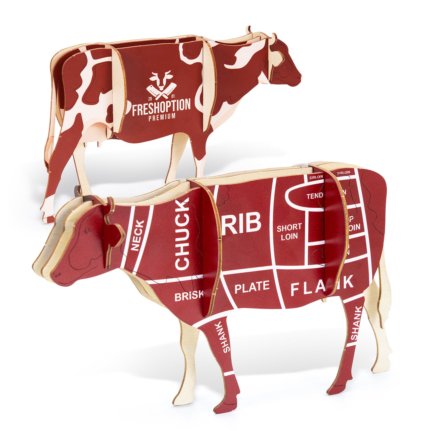 BRANDCRAFT Cow Wooden Model