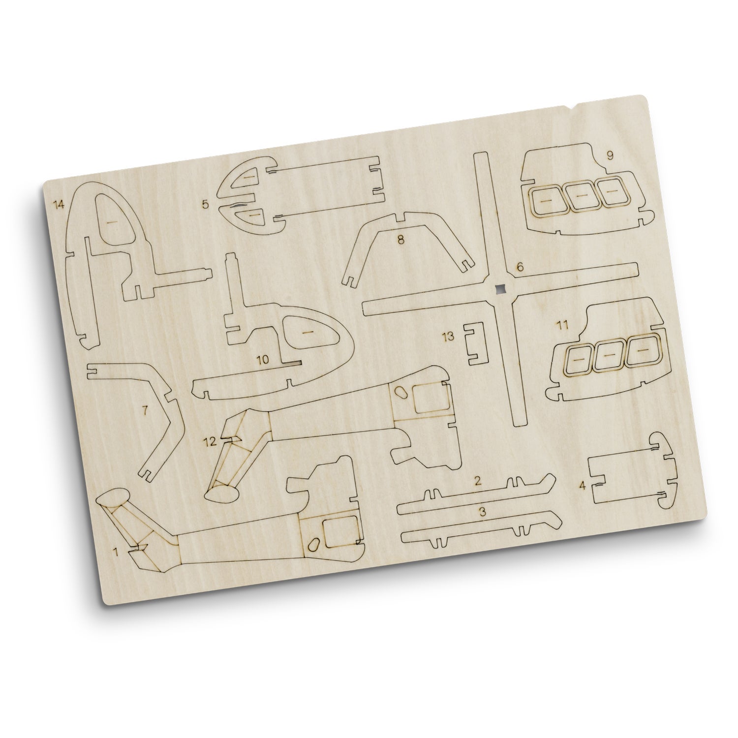 BRANDCRAFT Helicopter Wooden Model