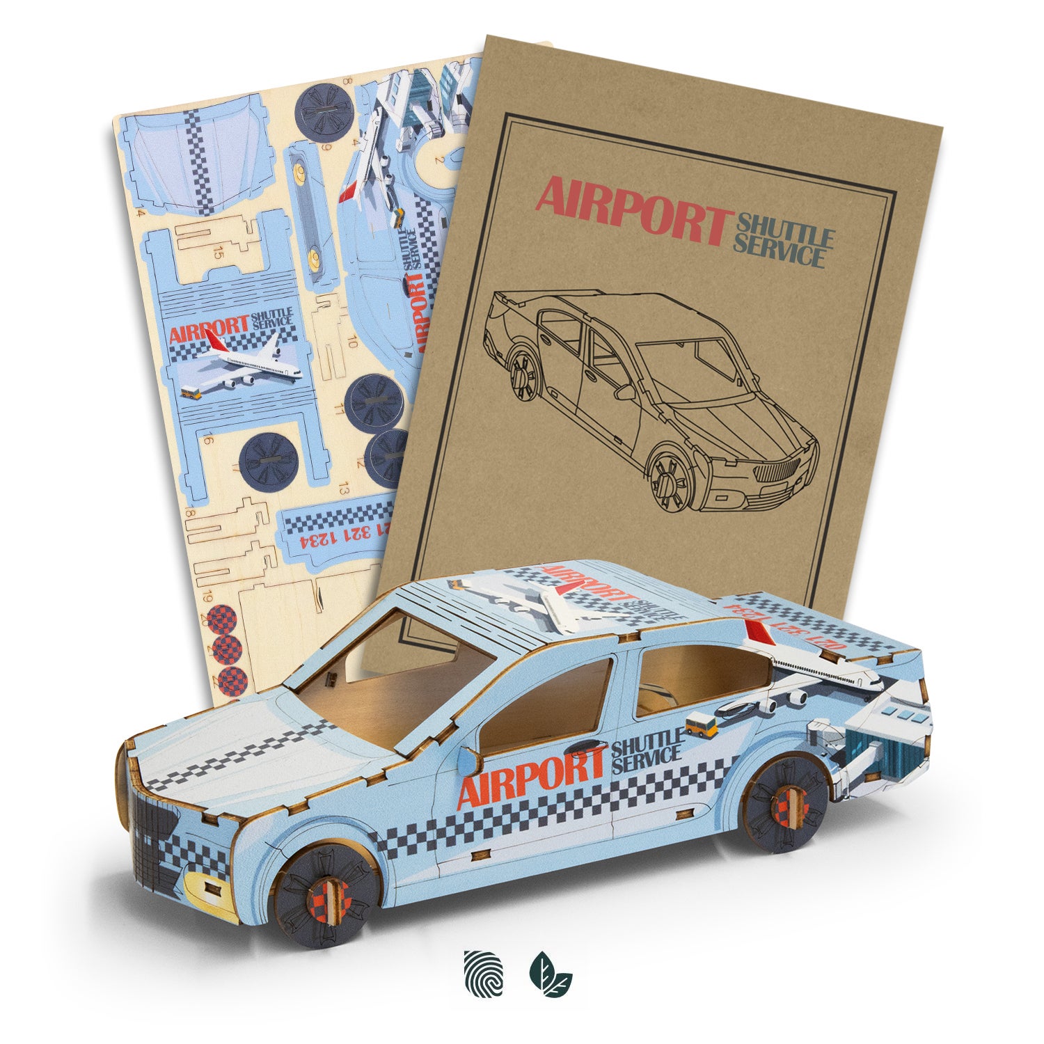 BRANDCRAFT Sedan Car Wooden Model