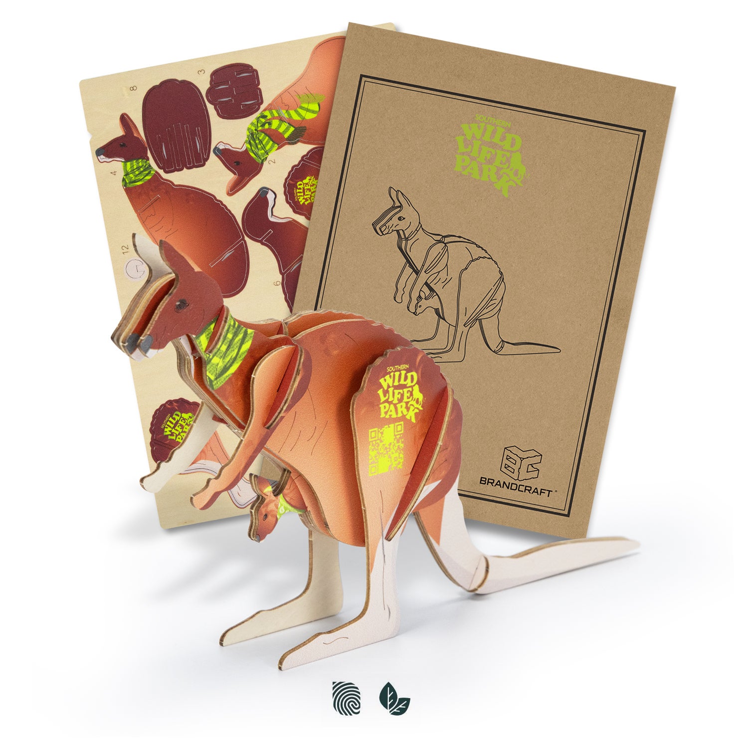 BRANDCRAFT Kangaroo Wooden Model