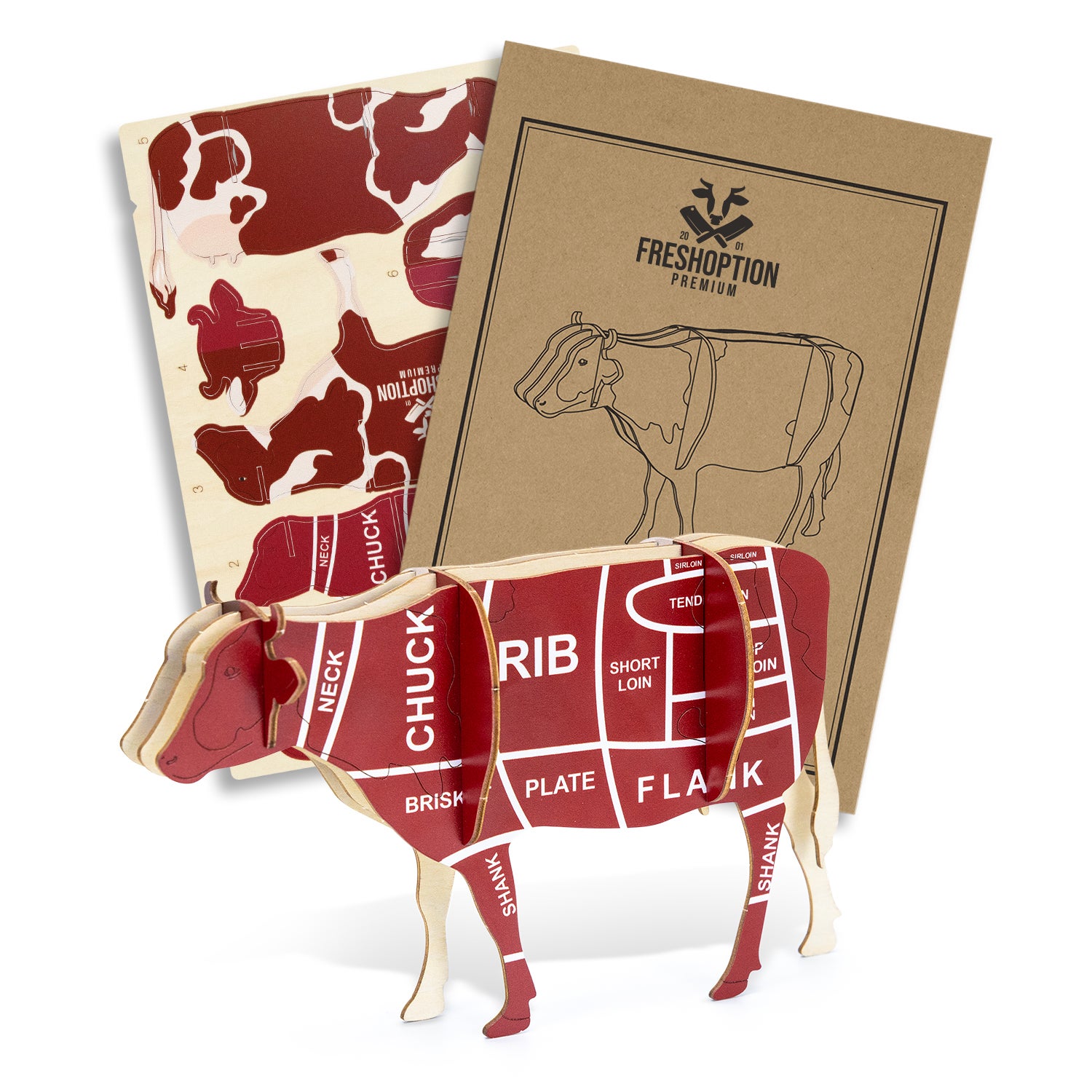 BRANDCRAFT Cow Wooden Model