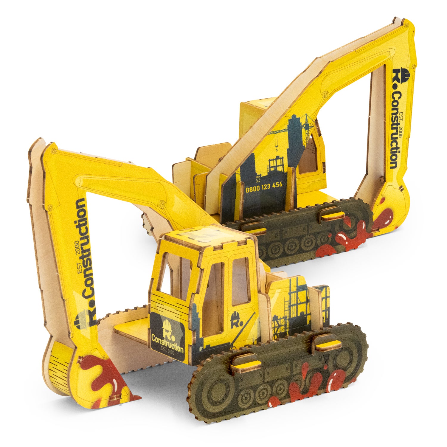BRANDCRAFT Excavator Wooden Model