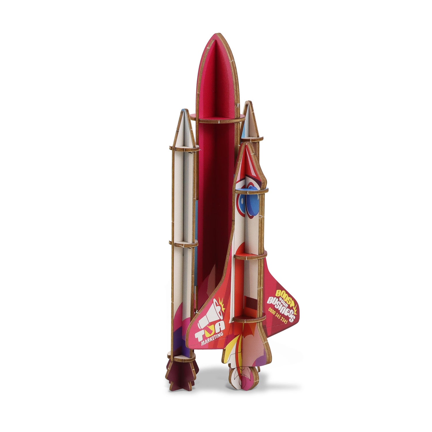BRANDCRAFT Rocket Ship Wooden Model