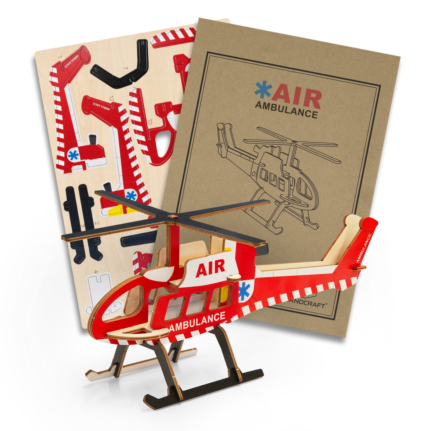 BRANDCRAFT Helicopter Wooden Model