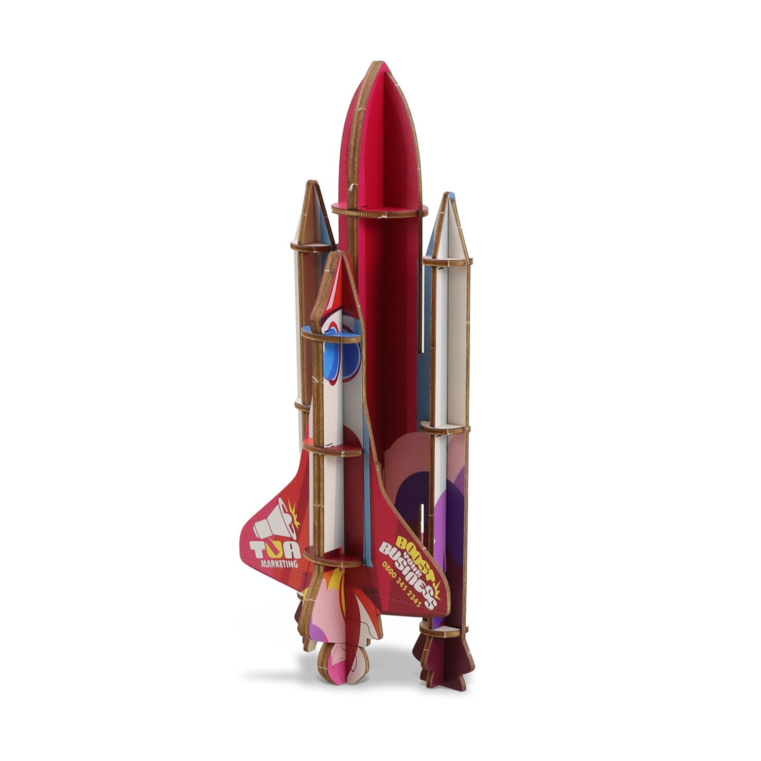 BRANDCRAFT Rocket Ship Wooden Model