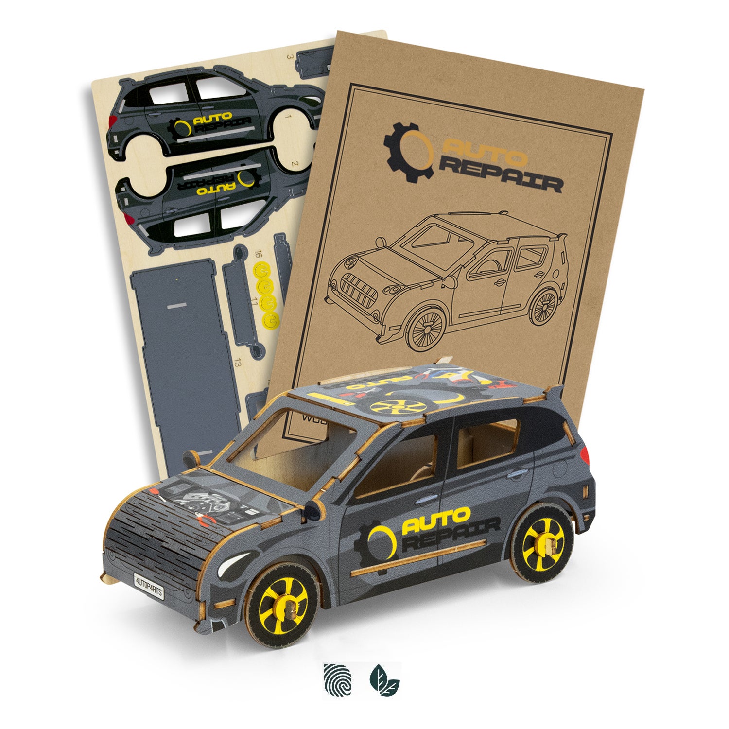 BRANDCRAFT Hatchback Car Wooden Model