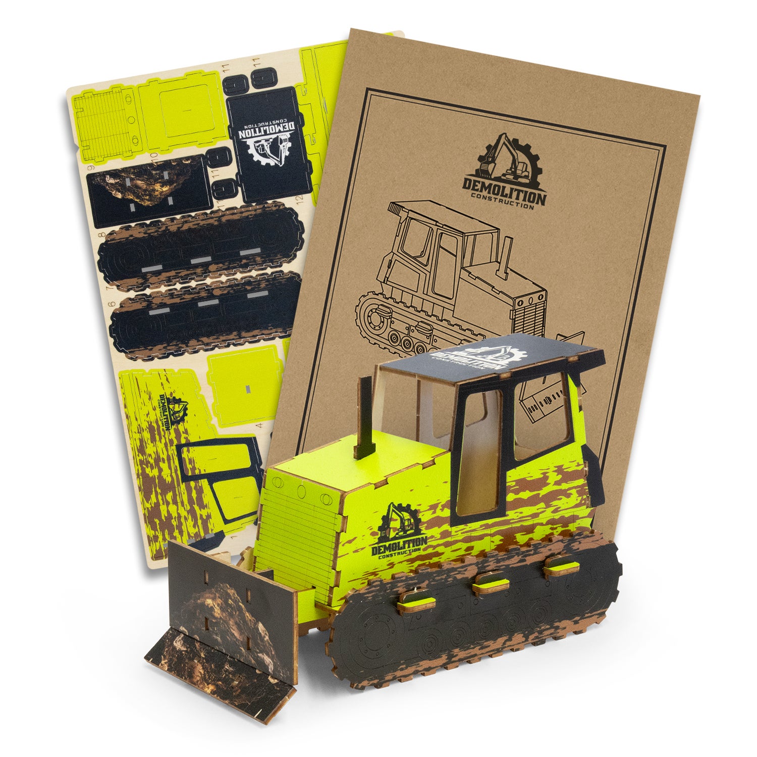BRANDCRAFT Bulldozer Wooden Model