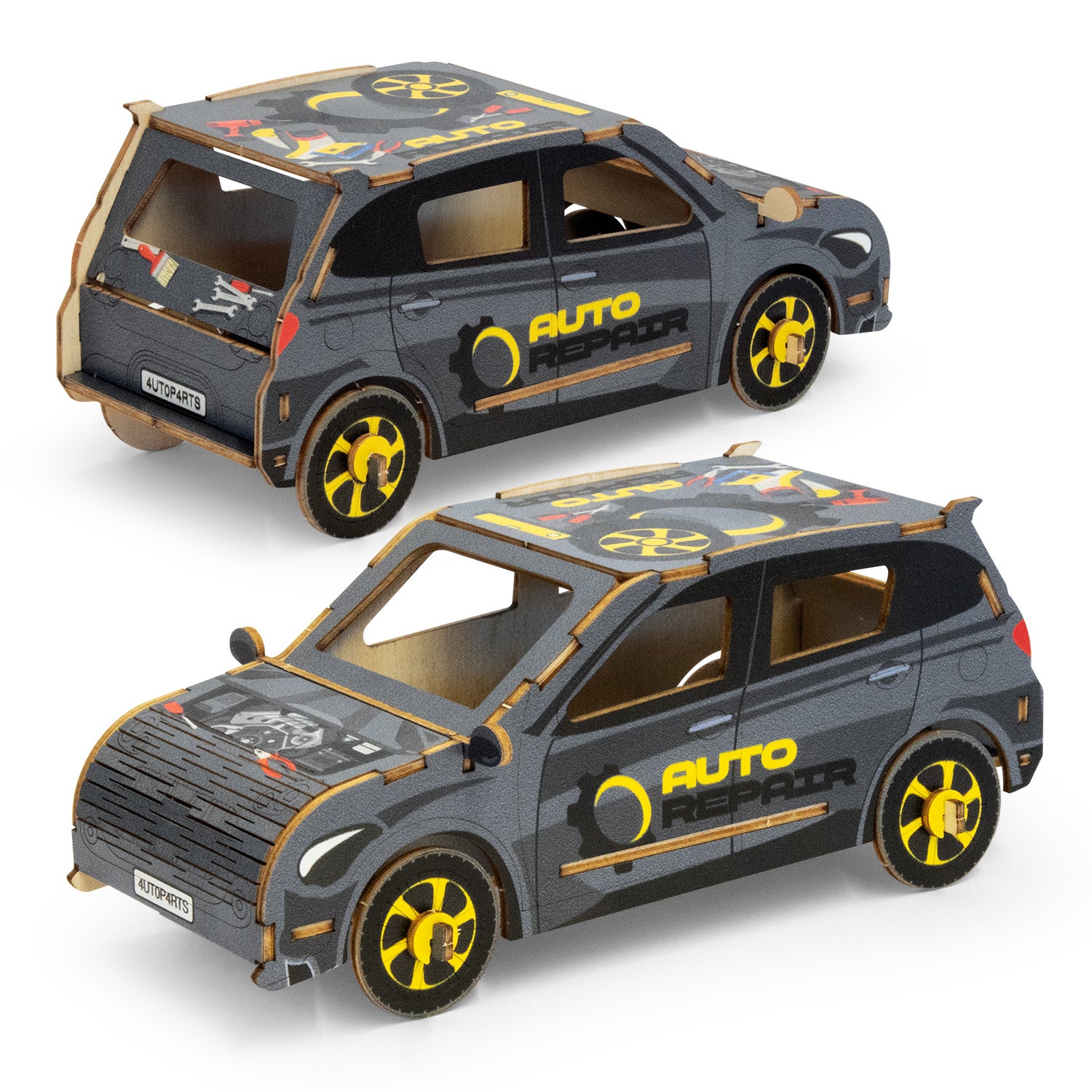 BRANDCRAFT Hatchback Car Wooden Model