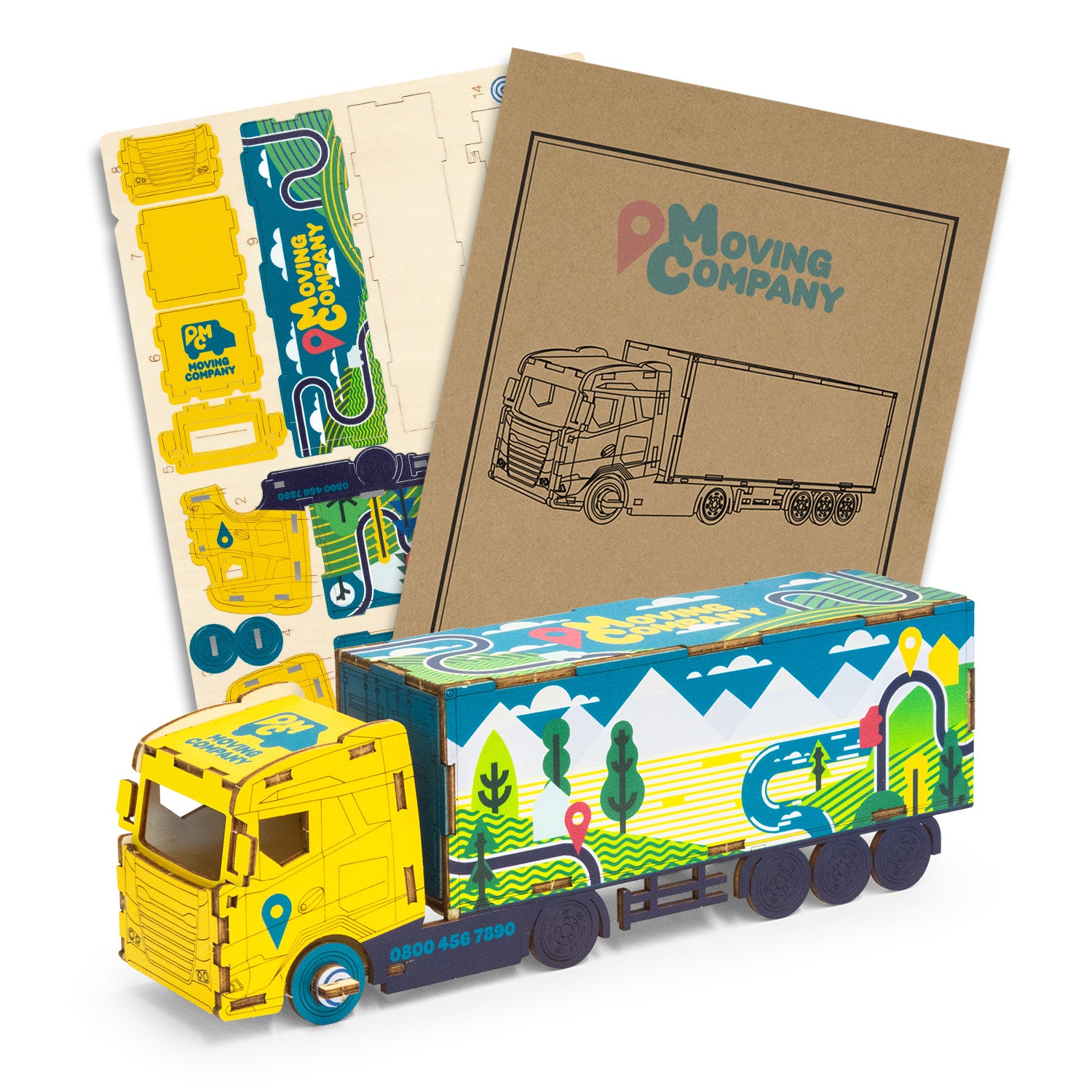 BRANDCRAFT Large Truck Wooden Model