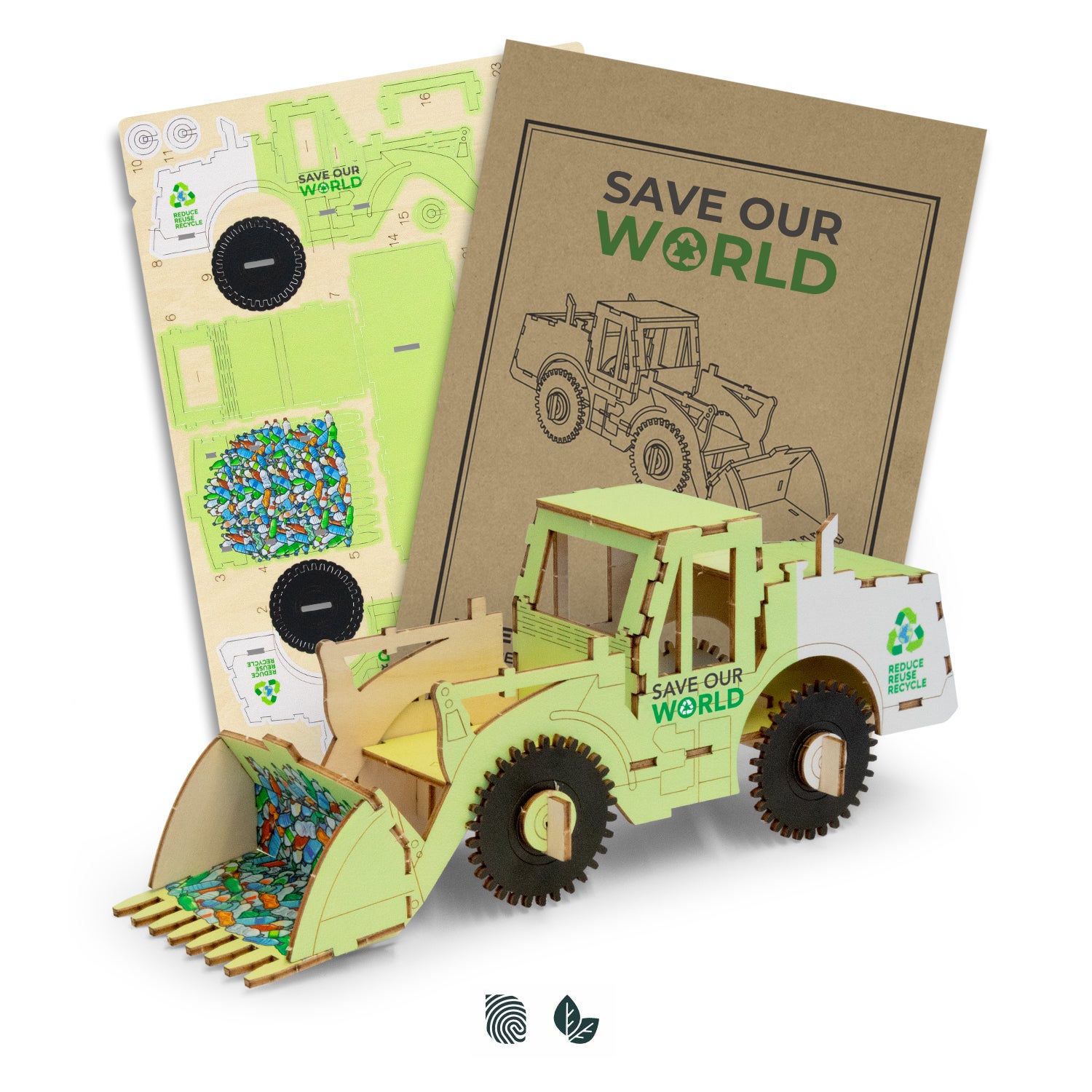 BRANDCRAFT Wheel Loader Wooden Model