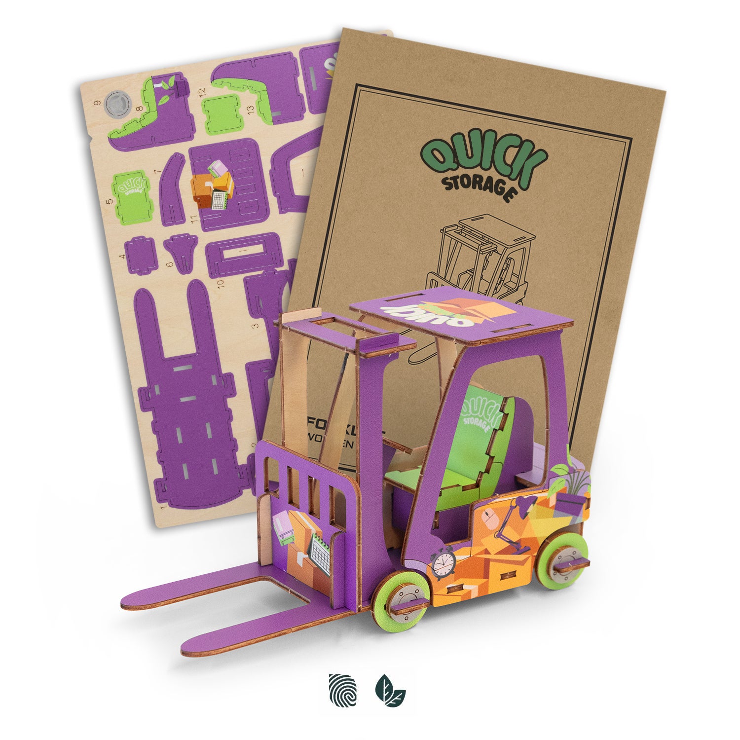 BRANDCRAFT Forklift Wooden Model