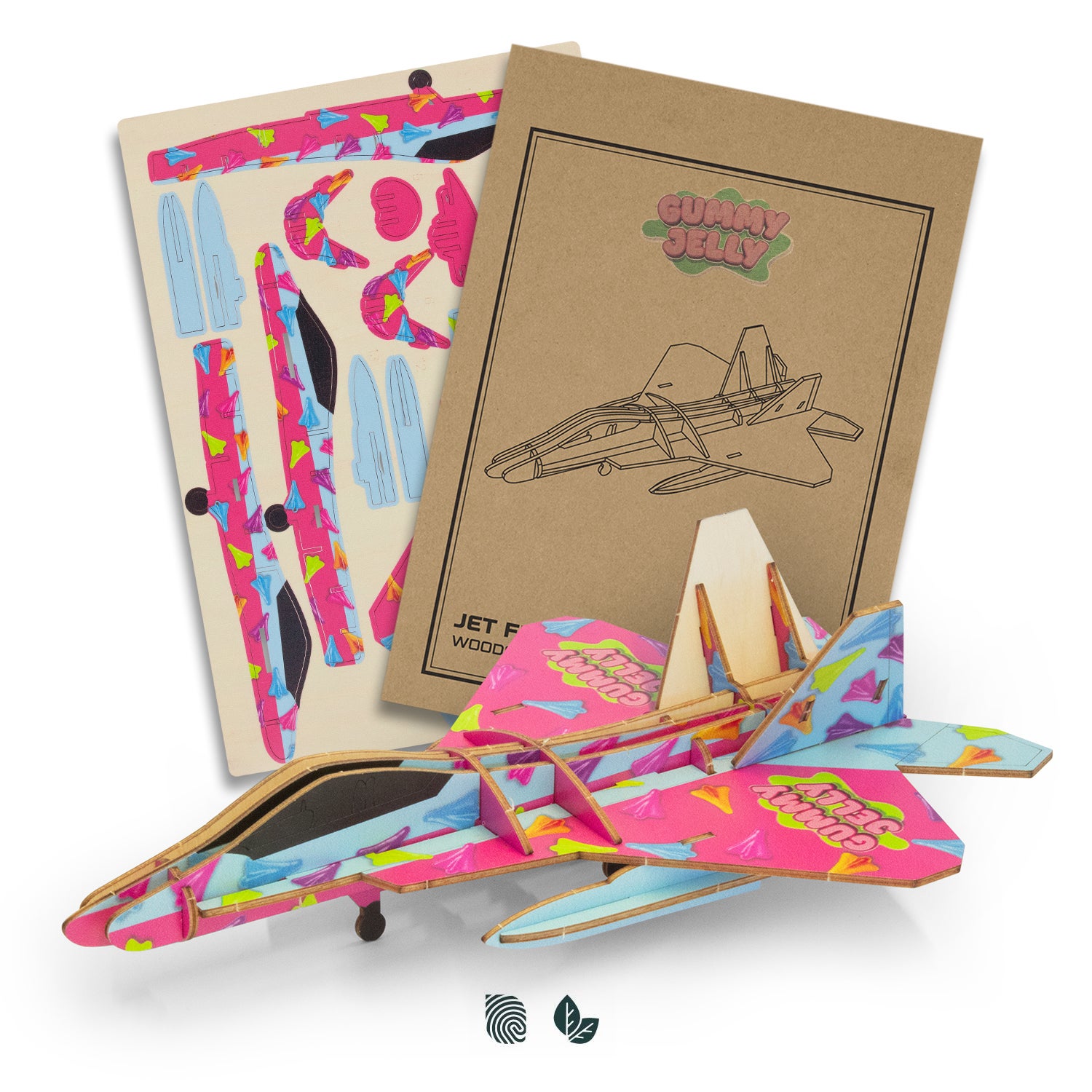 BRANDCRAFT Jet Fighter Wooden Model