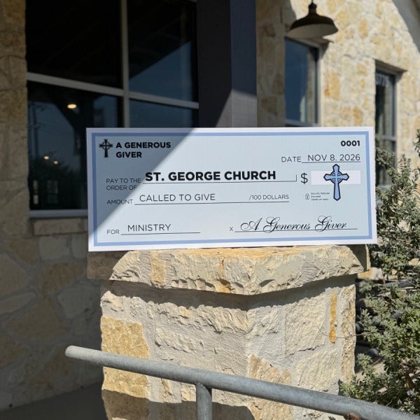 St George Church Check_Custom Sign