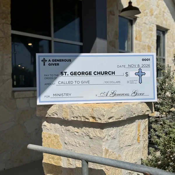 St George Church Check_Custom Sign