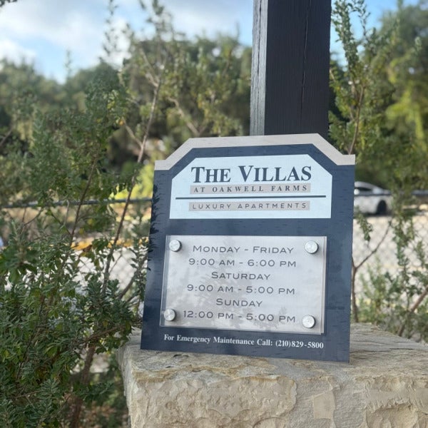 The Villas_Apartment_Hours Sign2