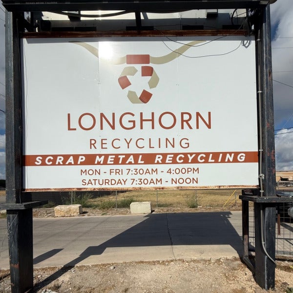 Longhorn Recycling Gets New Custom Signage in San Antonio